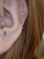 Sparkle drop surgical steel 316L stud piercing