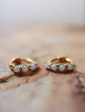 4opal mini s925 hinge earrings
