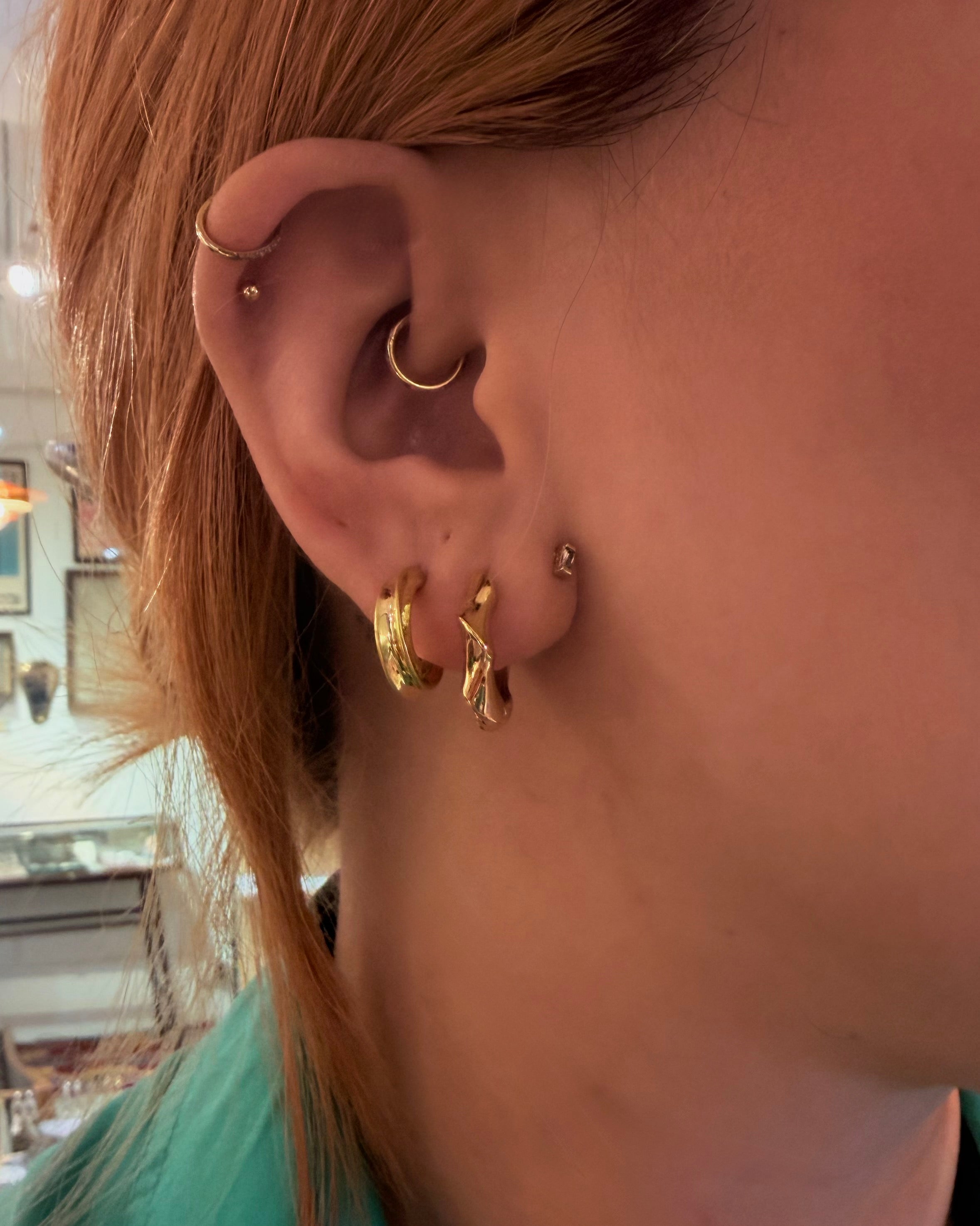 C-shape Brass Earrings