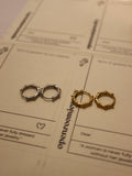Bamboo Joint Stainless Steel Hoop Earrings