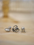 Rose heart stud surgical steel piercing (1pc)