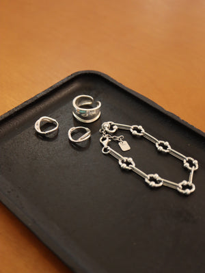 Twisted silver925 earrings