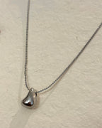 Pebble Pendant Stainless Steel Necklace