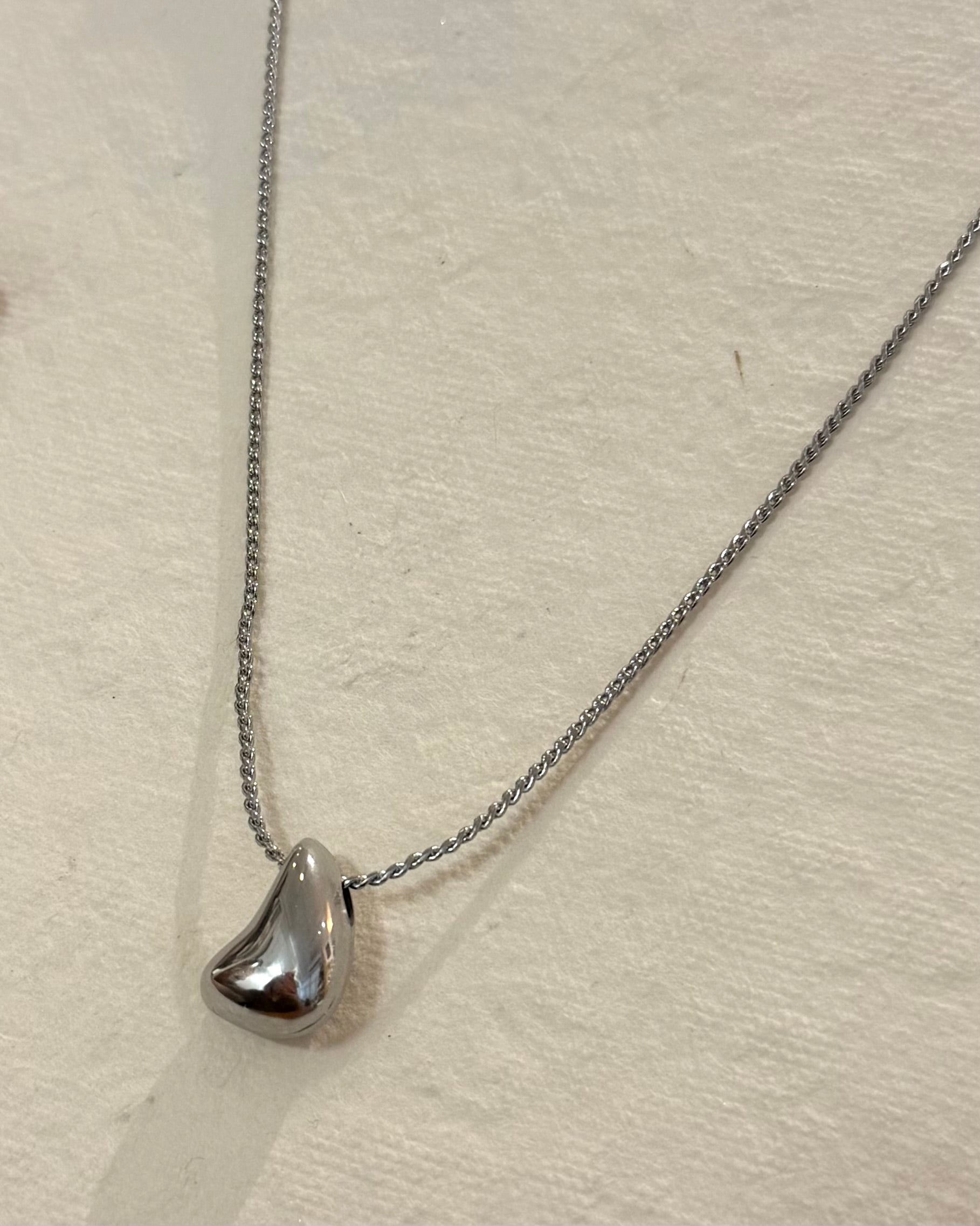Pebble Pendant Stainless Steel Necklace