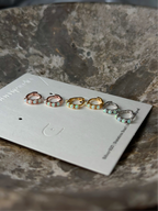 4opal mini s925 hinge earrings
