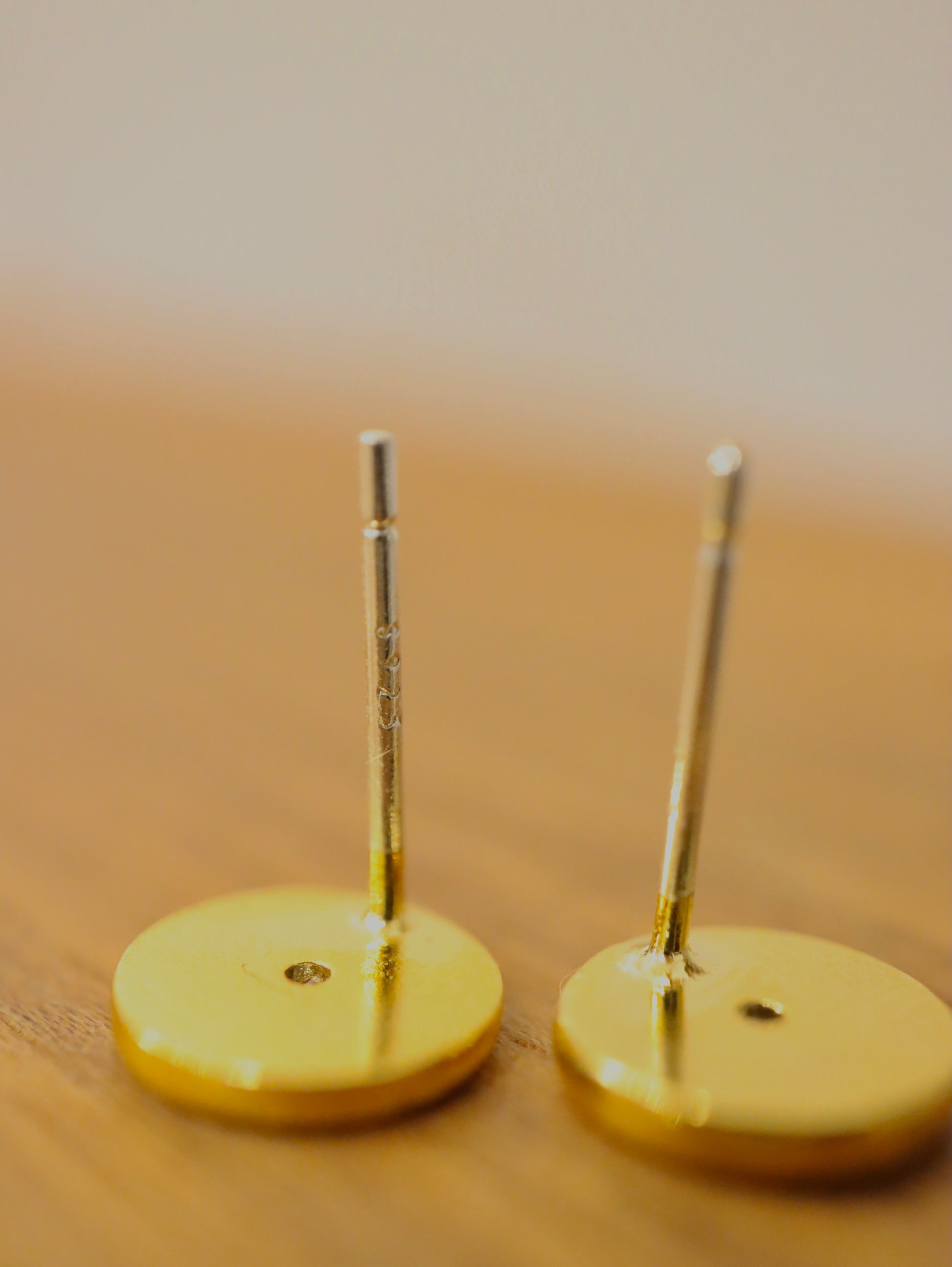 Mini coin stud earrings