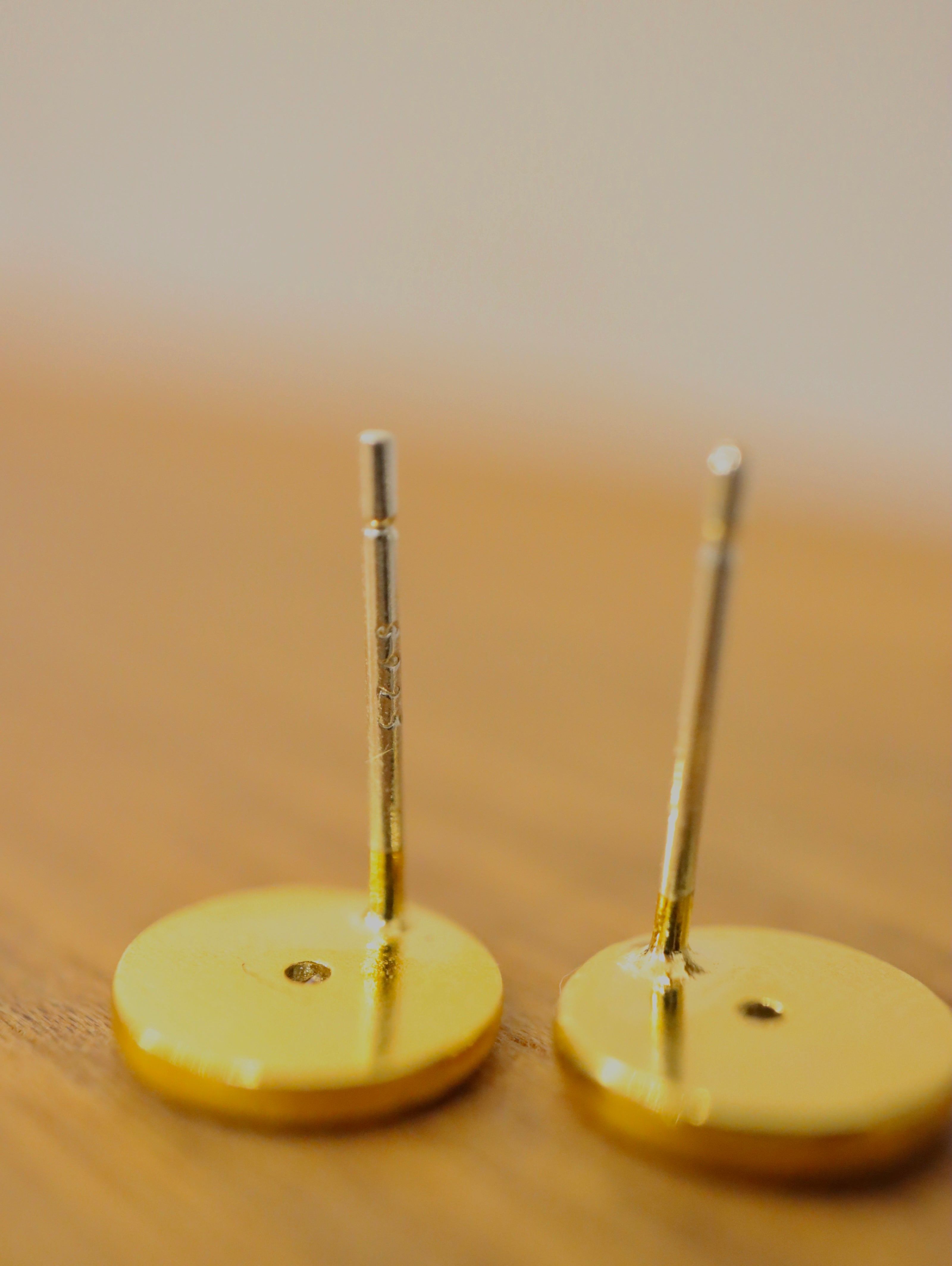 Mini coin stud earrings