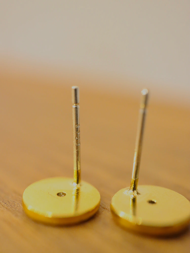 Mini coin stud earrings
