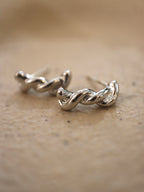 Twisted straight knot earrings