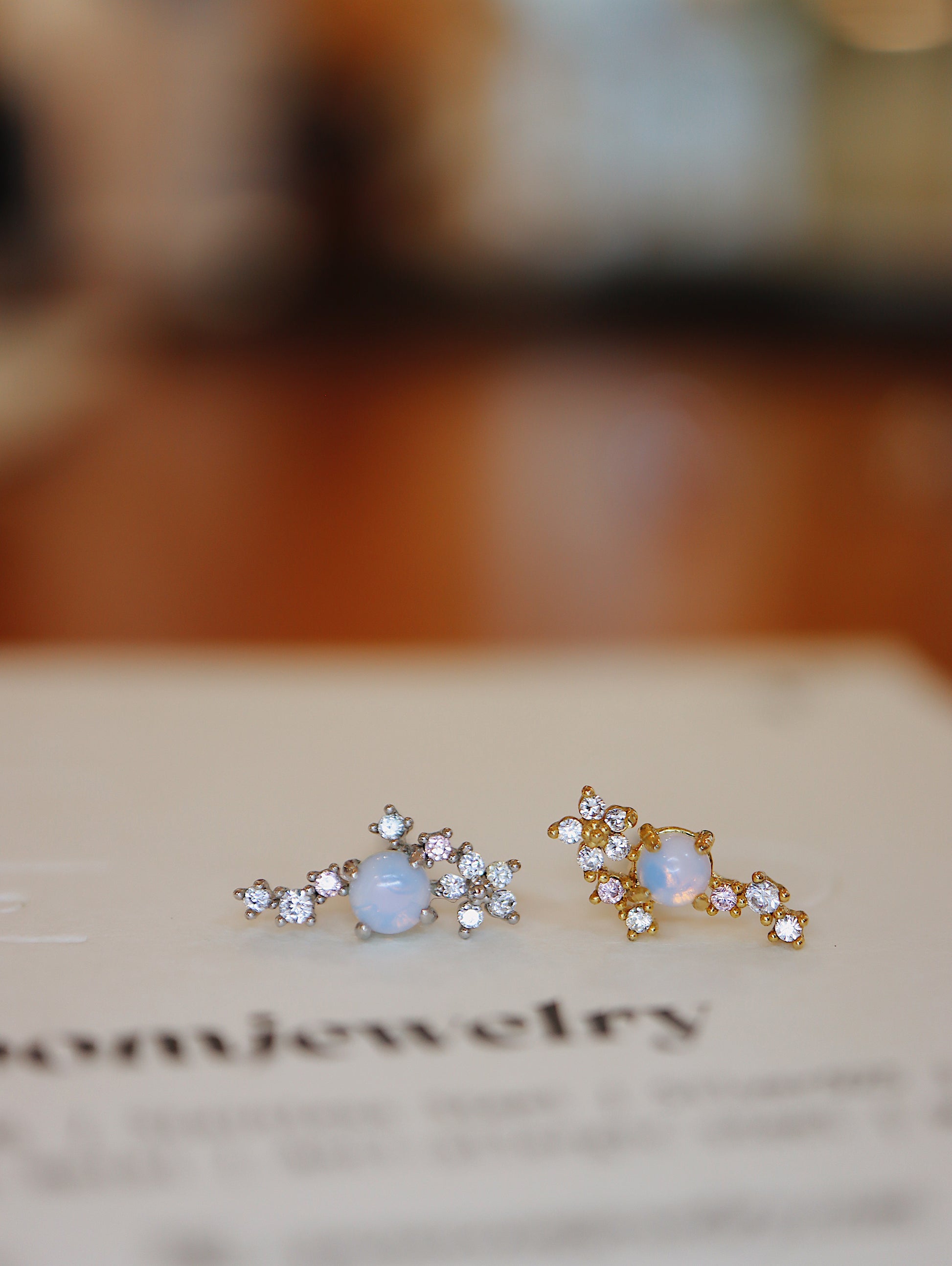 Dewdrop Cluster surgical steel stud earring (1pc)