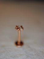 Sparkle cz flat back silver925 earring