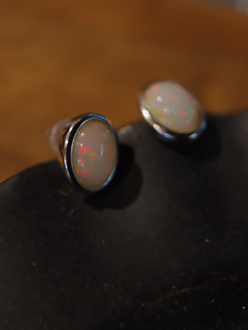 Ethiopian opal oval silver925 earrings
