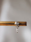 Drop cz flat back s925 piercing