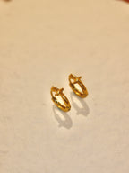 Cross Hinged Hoop Stainless Steel Earrings