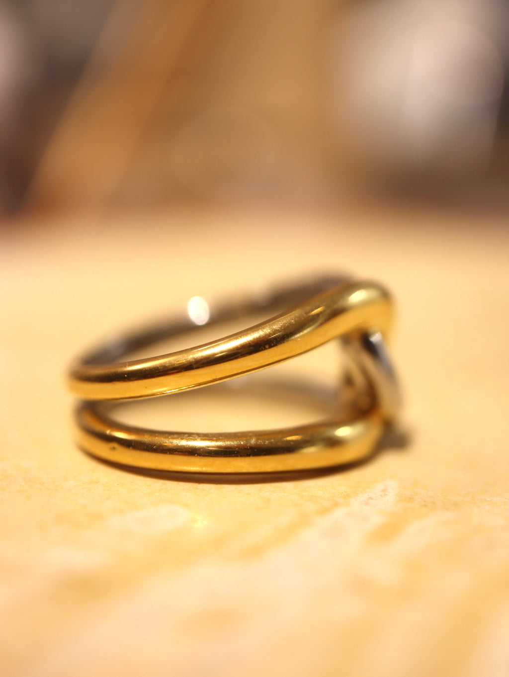 Mix tone stainless steel ring