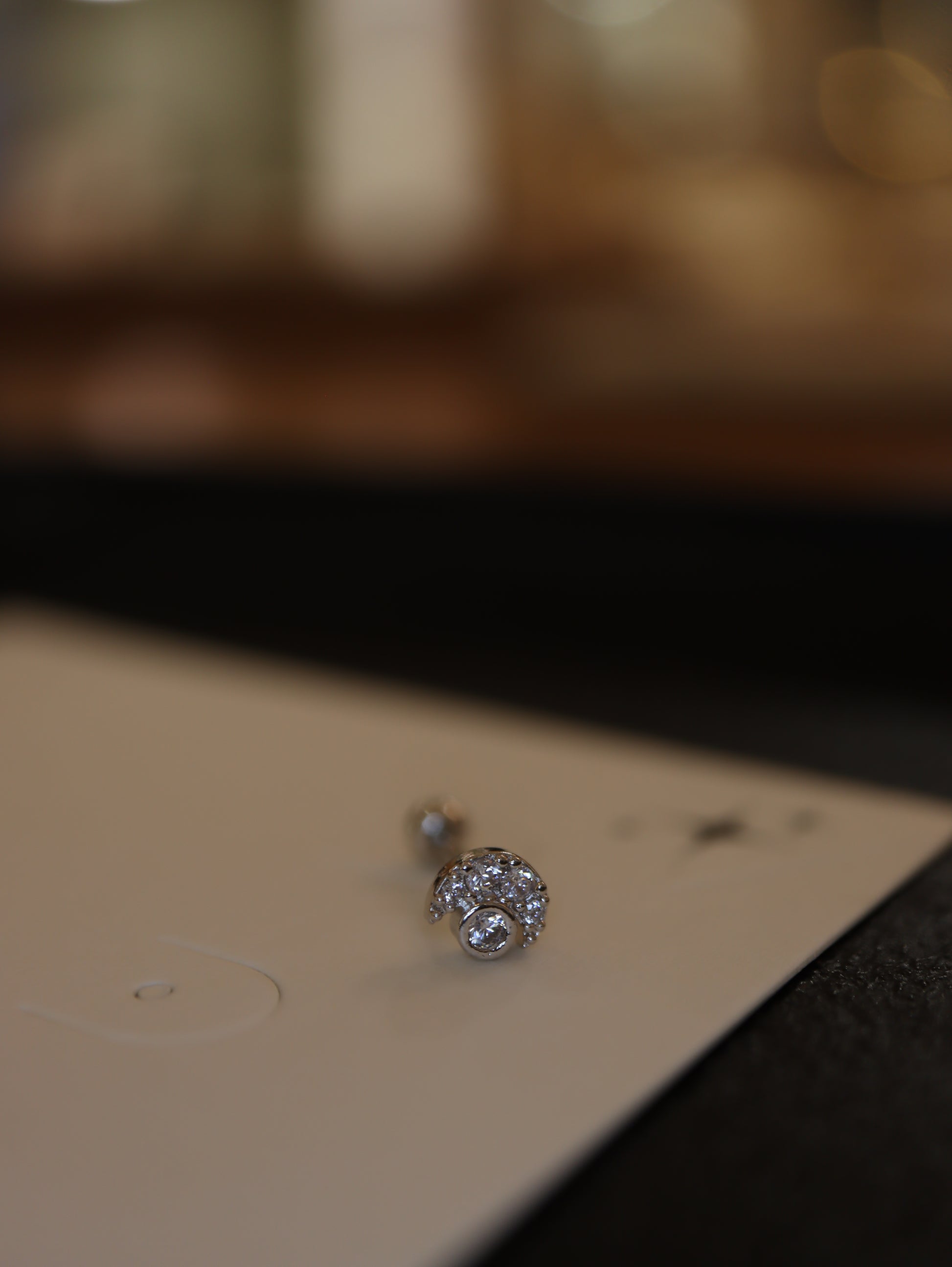 Cz silver925 piercing stud
