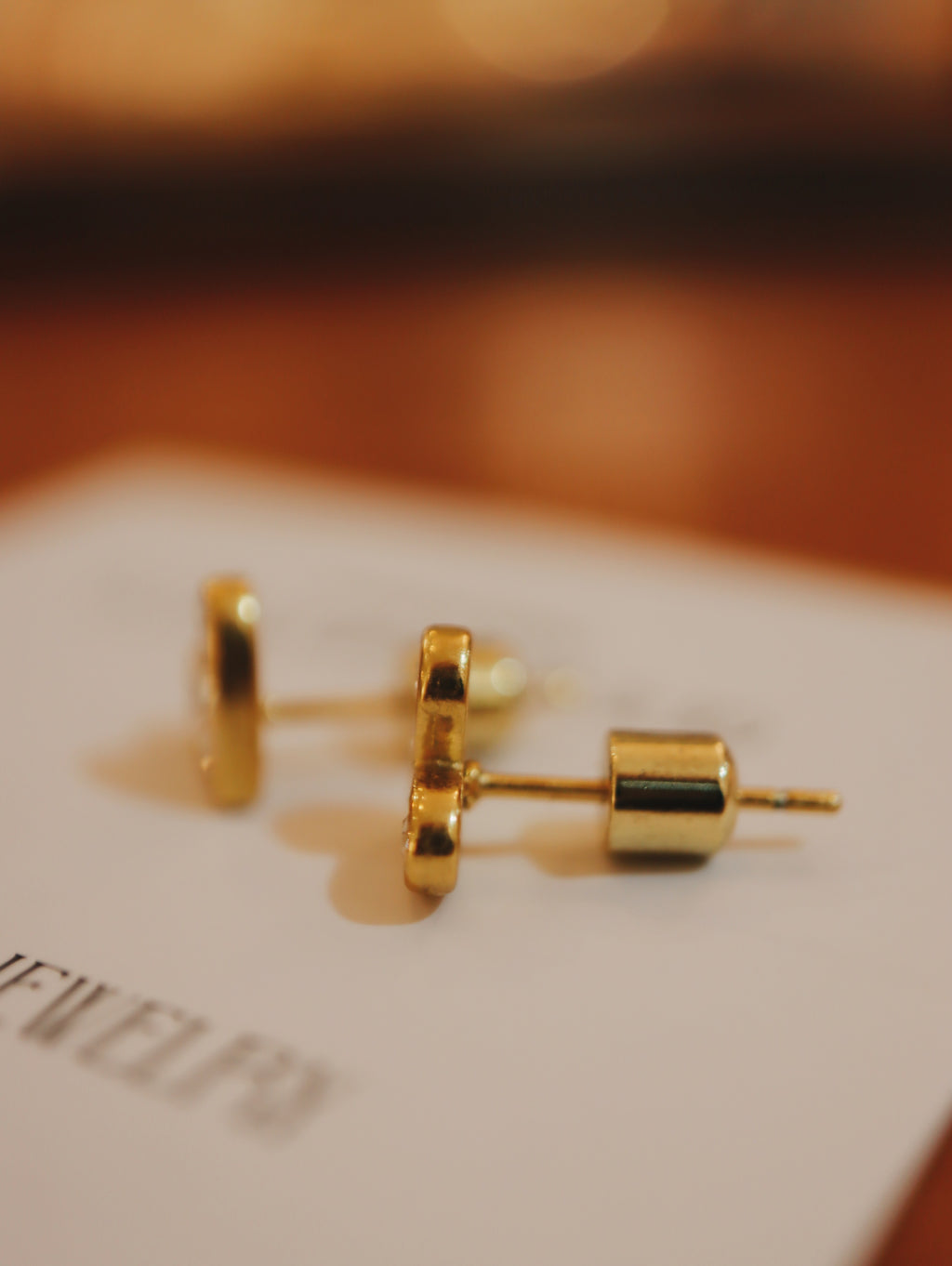 Sparkling heart stainless steel earrings