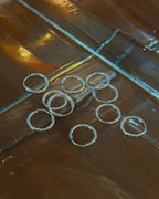 Twist lock hoop 925 earring