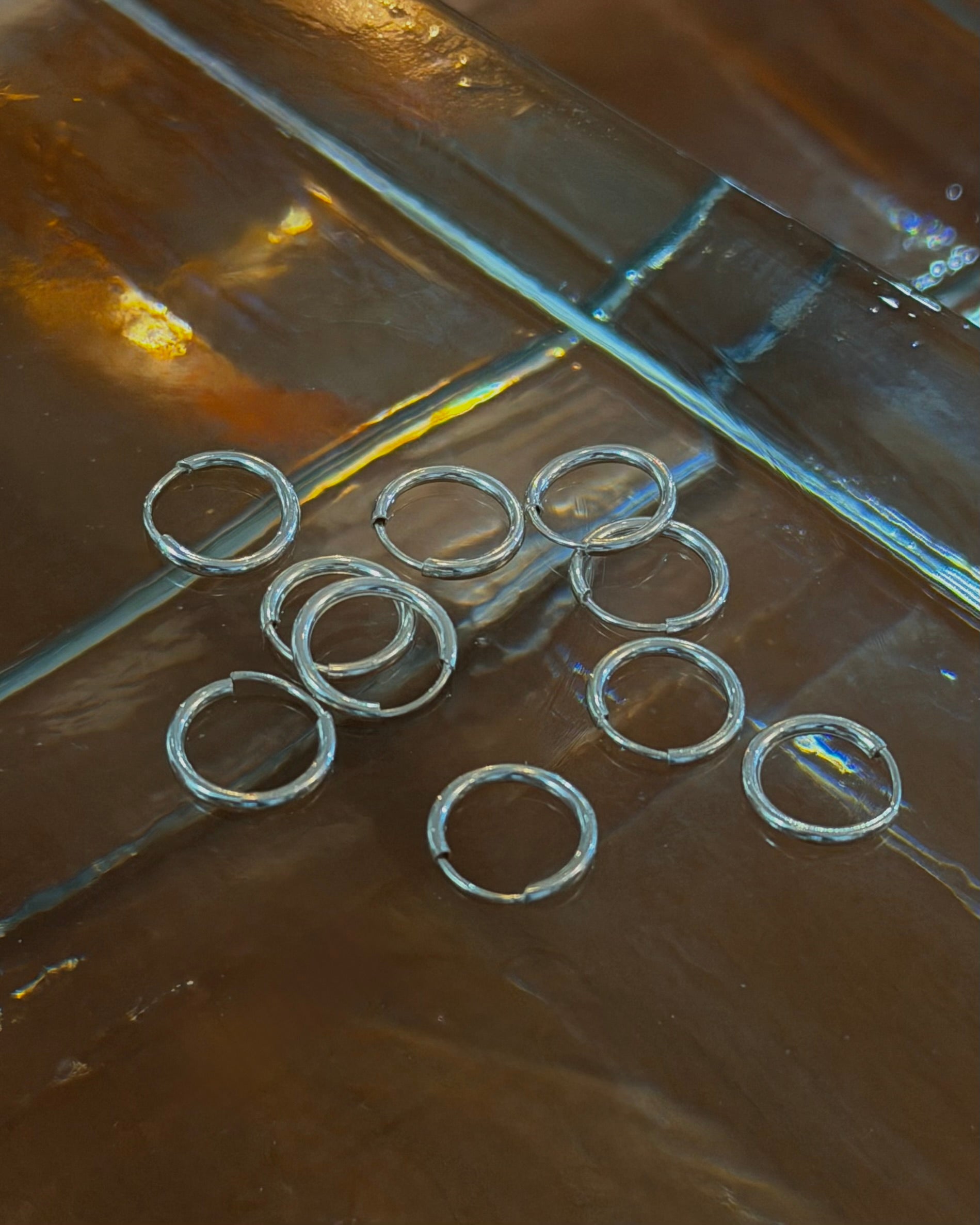 Twist lock hoop 925 earring