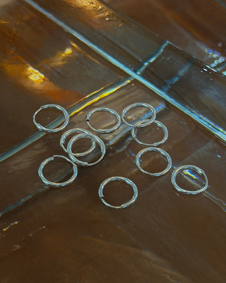 Twist lock hoop 925 earring