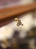 Triangle stud 925 silver piercing earring (1pc)