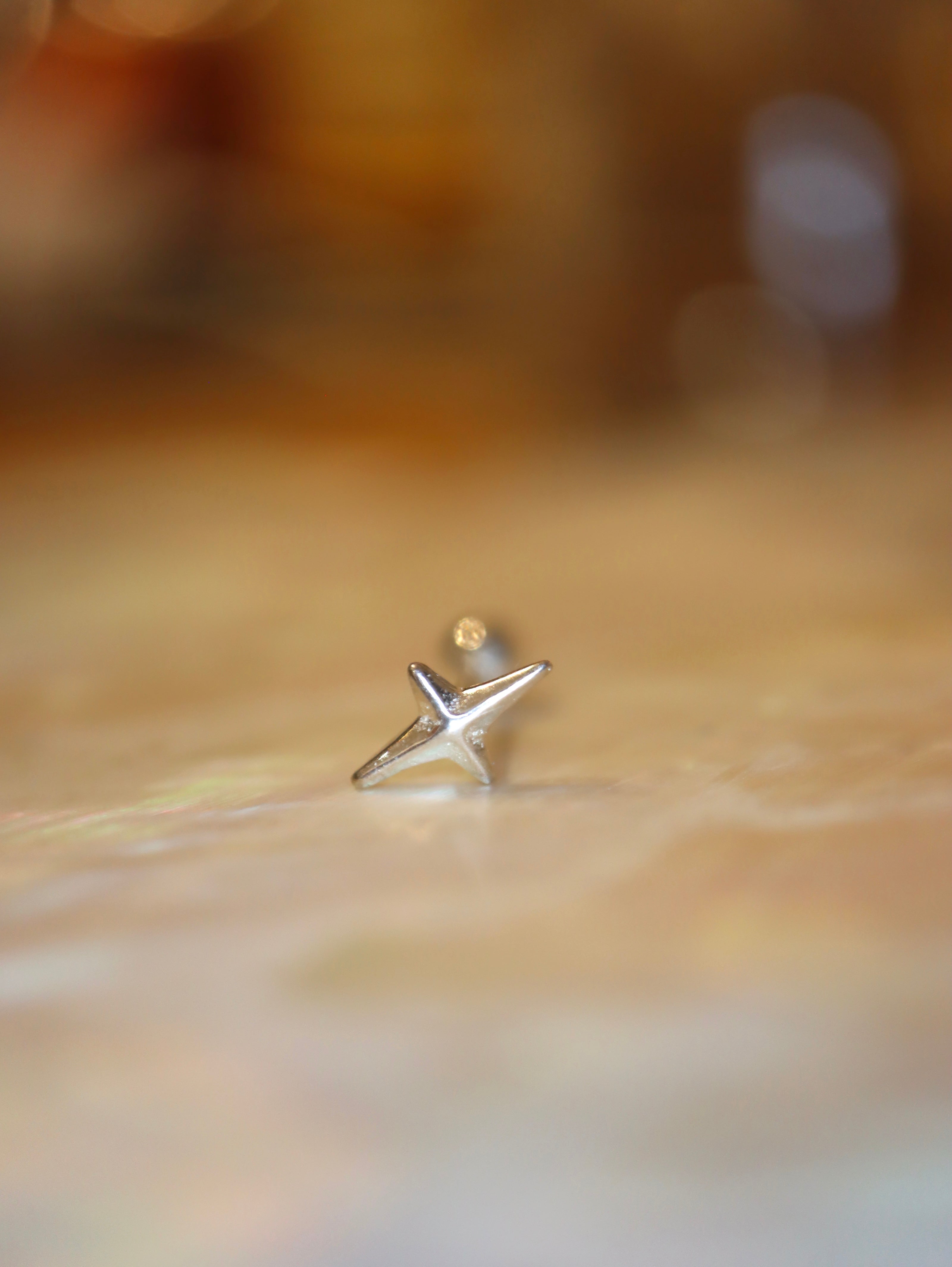 Polaris Cross Stud 925 Silver Piercing Earring (1pc)