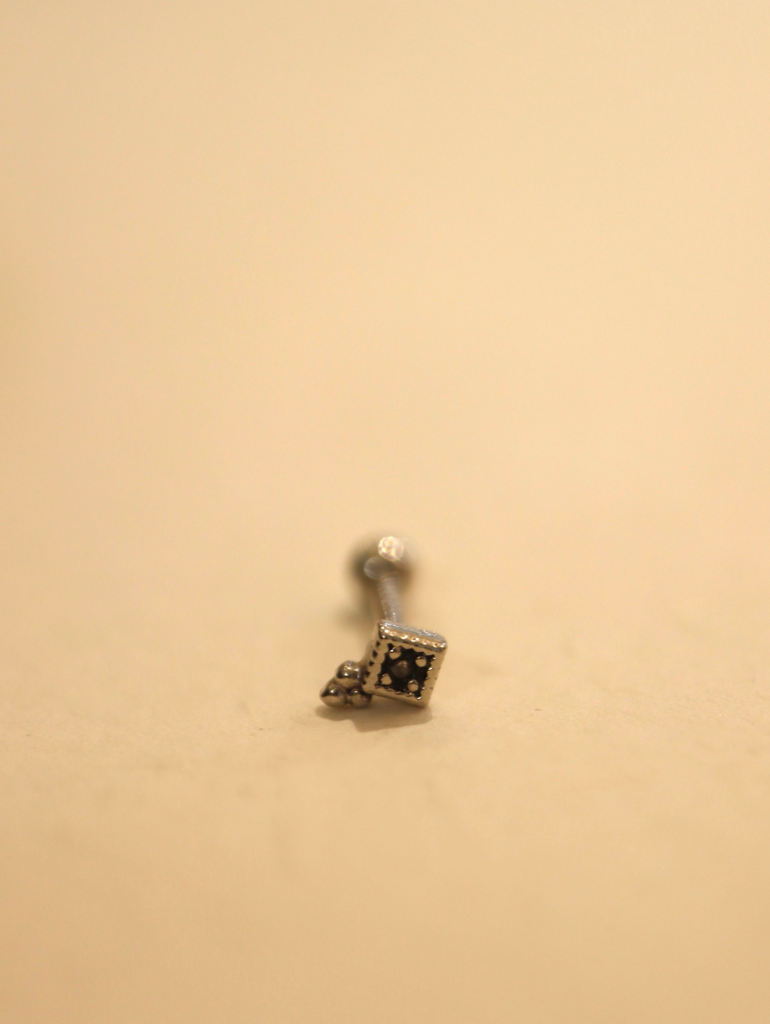 Cz stud surgical steel piercing earring (1pc)