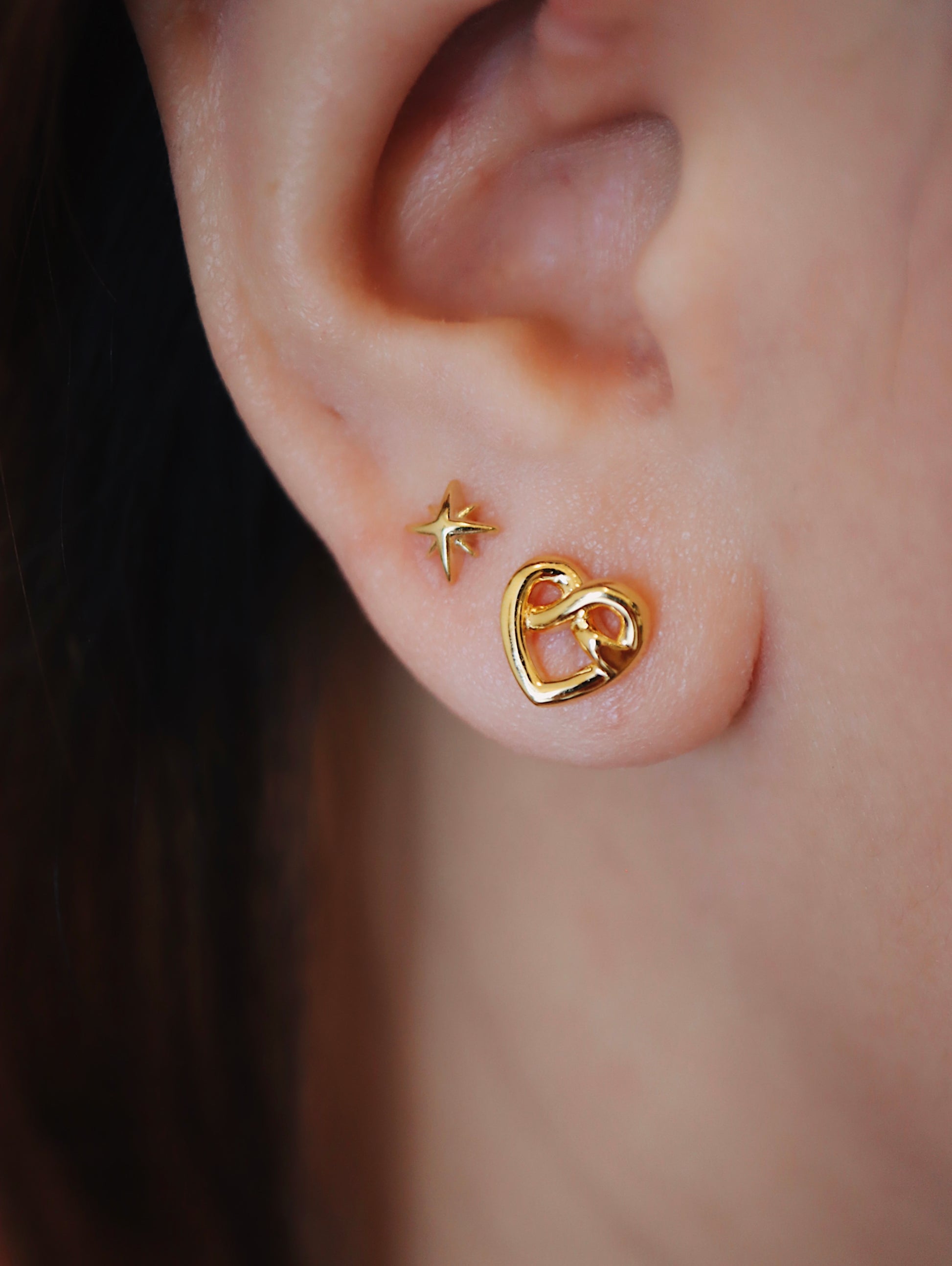 Knot love silver925 earrings