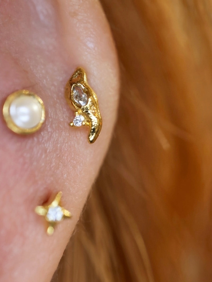 Swift Stud 925 Silver Flat back Piercing (1pc)