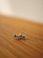 Rainbow star surgical steel stud piercing (1pc)