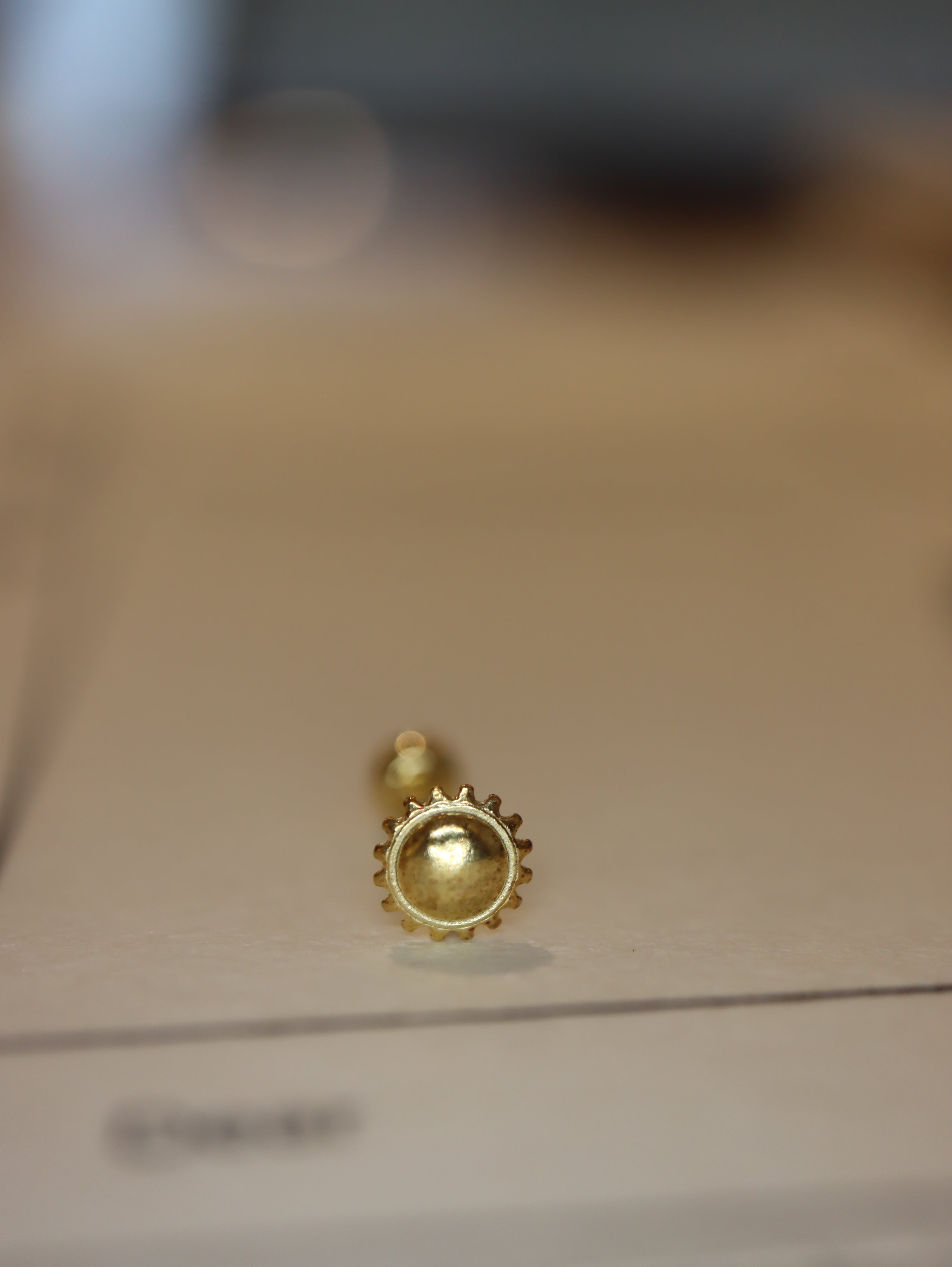 Sunbeam 925 silver stud earring piercing (1pc)