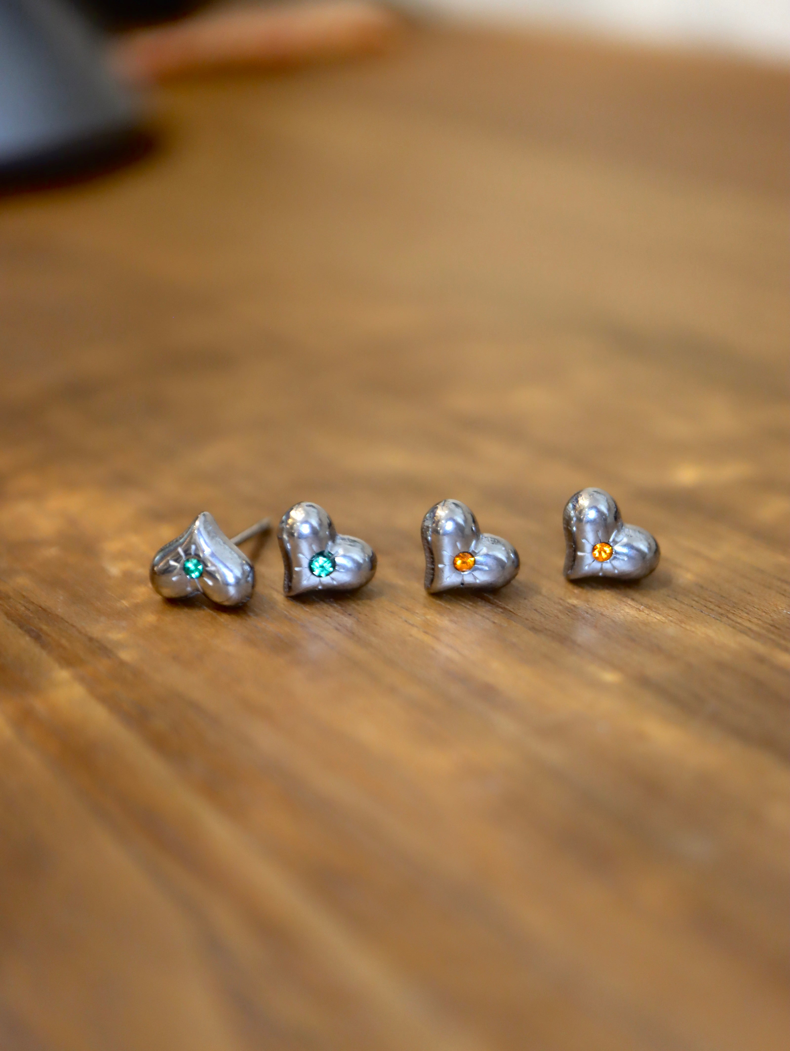 Heart stud stainless steel earrings