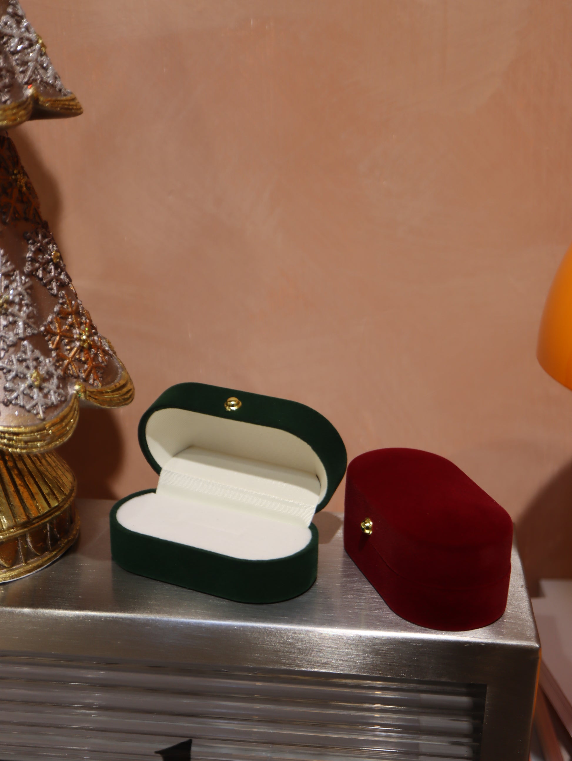 Velvet ring gift box