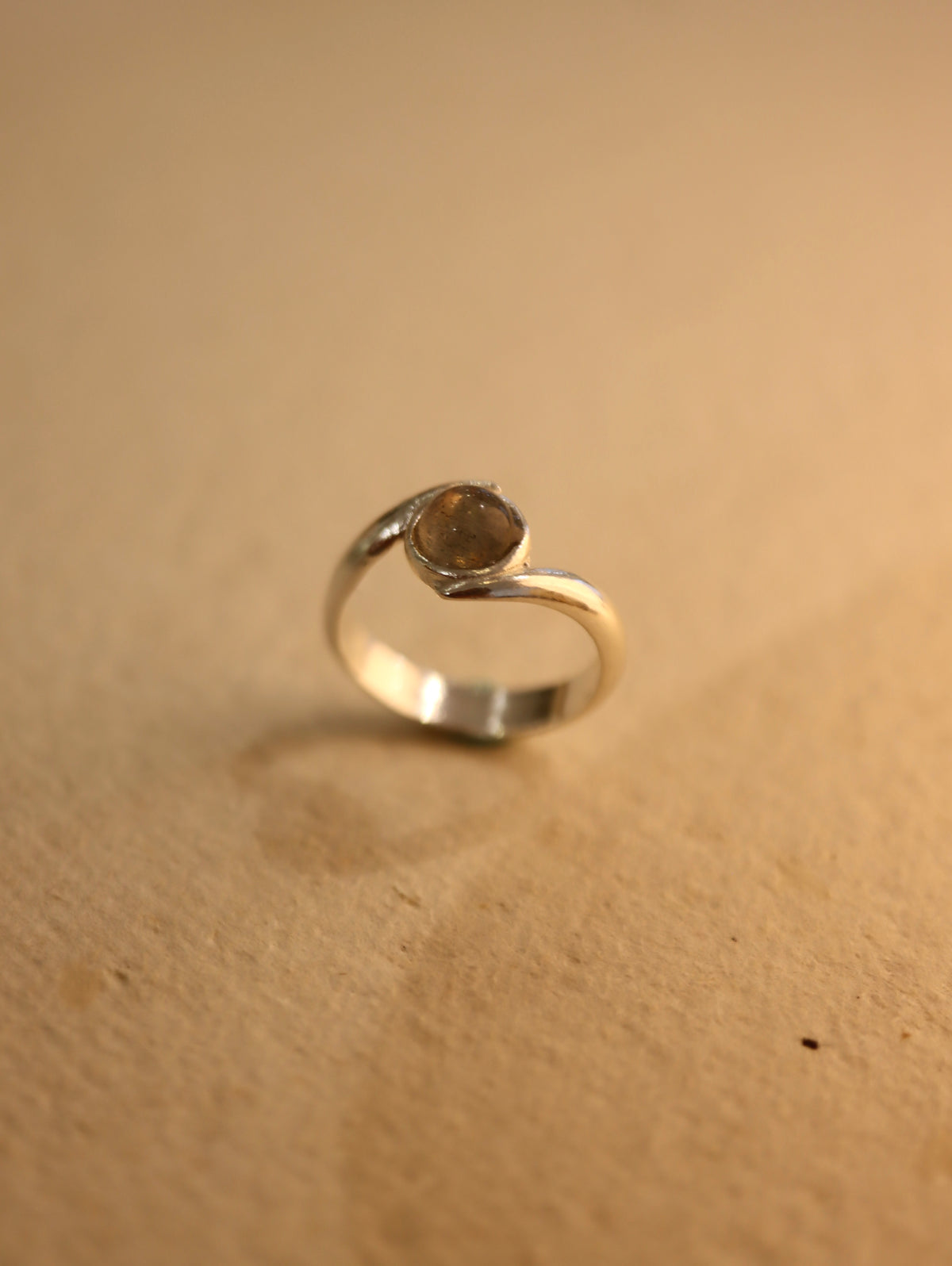 Aura labradorite pinky ring