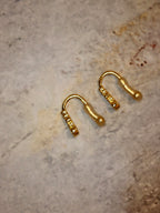 Double stud mini ear clips (pair)