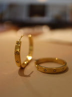 Celestial Starburst Hoop Earrings