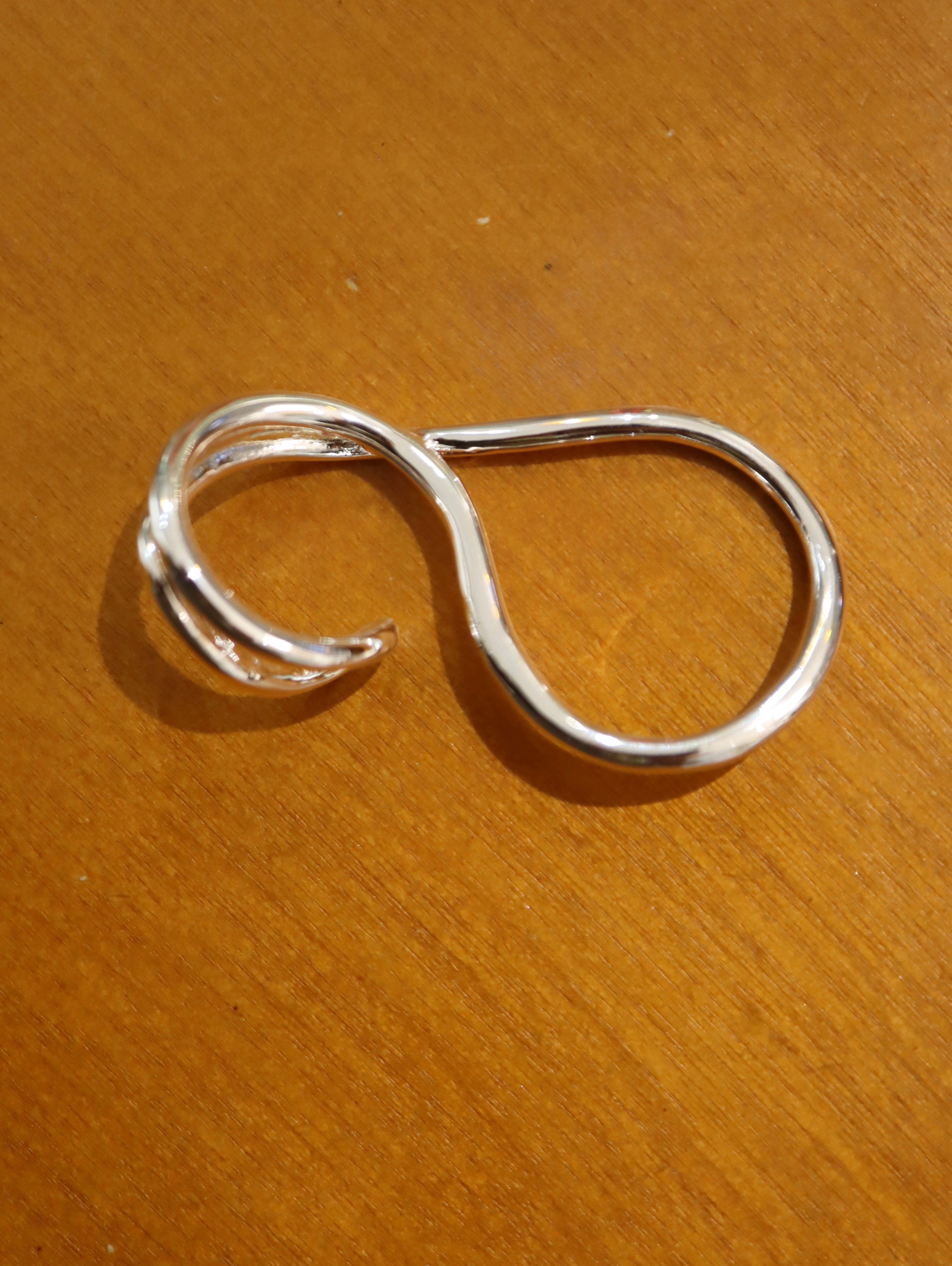 Infinity unisex double finger ring