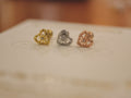 Sparkle in heart surgical steel piercing