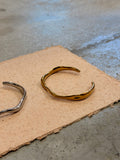 Wave Stainless Steel Open Bangle Cuff
