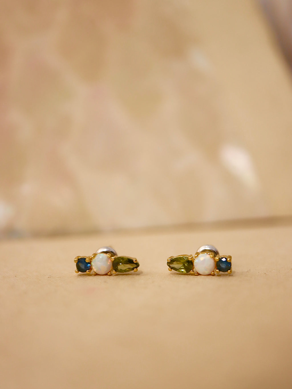Sapphire Opal Studs Studs Earrings
