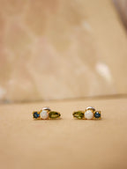 Sapphire Opal Stud Earrings