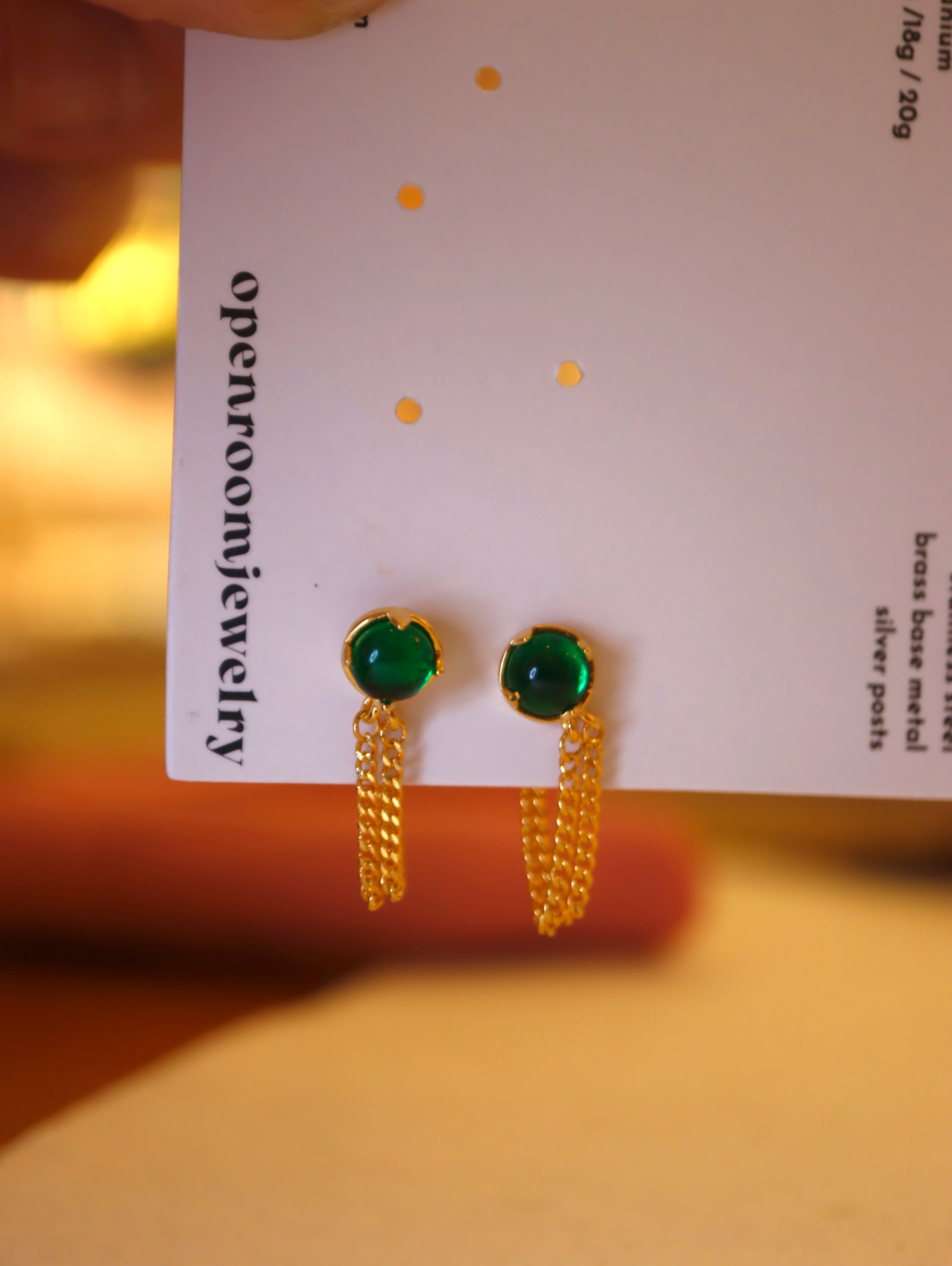 Verde Chain Loop Earrings