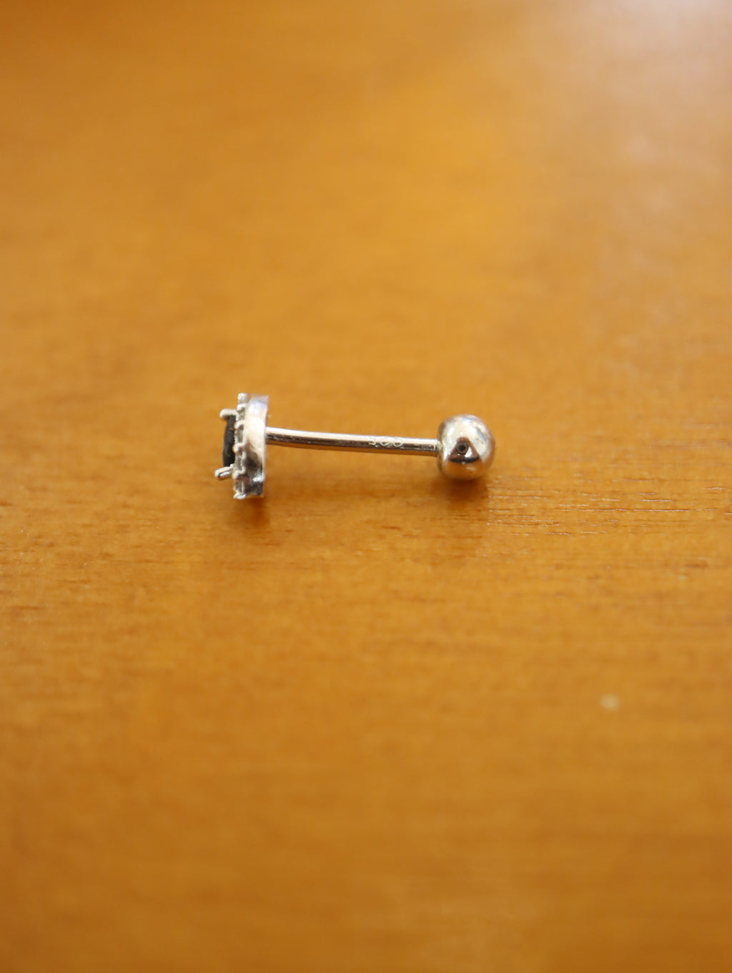 Cz & black Marquise 925 silver piercing (1pc)