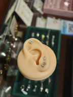 Bean stainless steel labret threadlsss piercing (1pc)