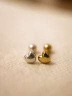 Mini heart 925 silver ball back piercing（1PC）