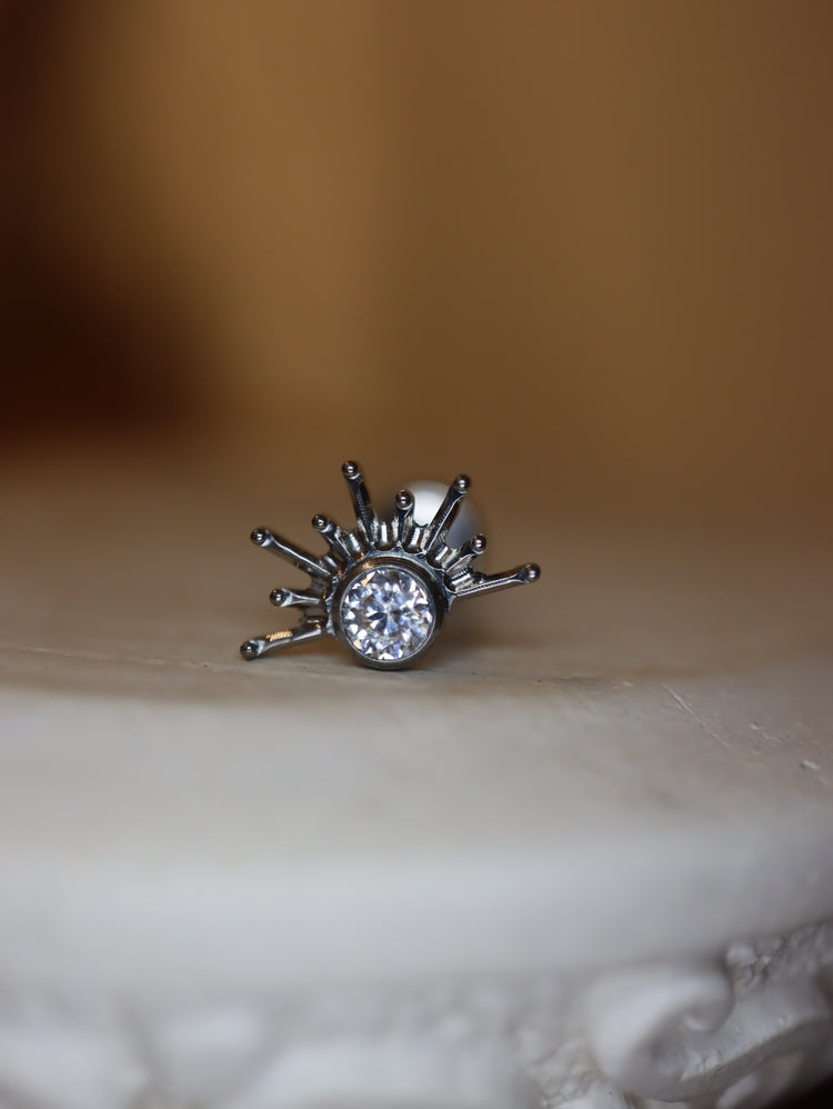 Titanium G23 Spike Crown flat back Stud (ASTM F136)