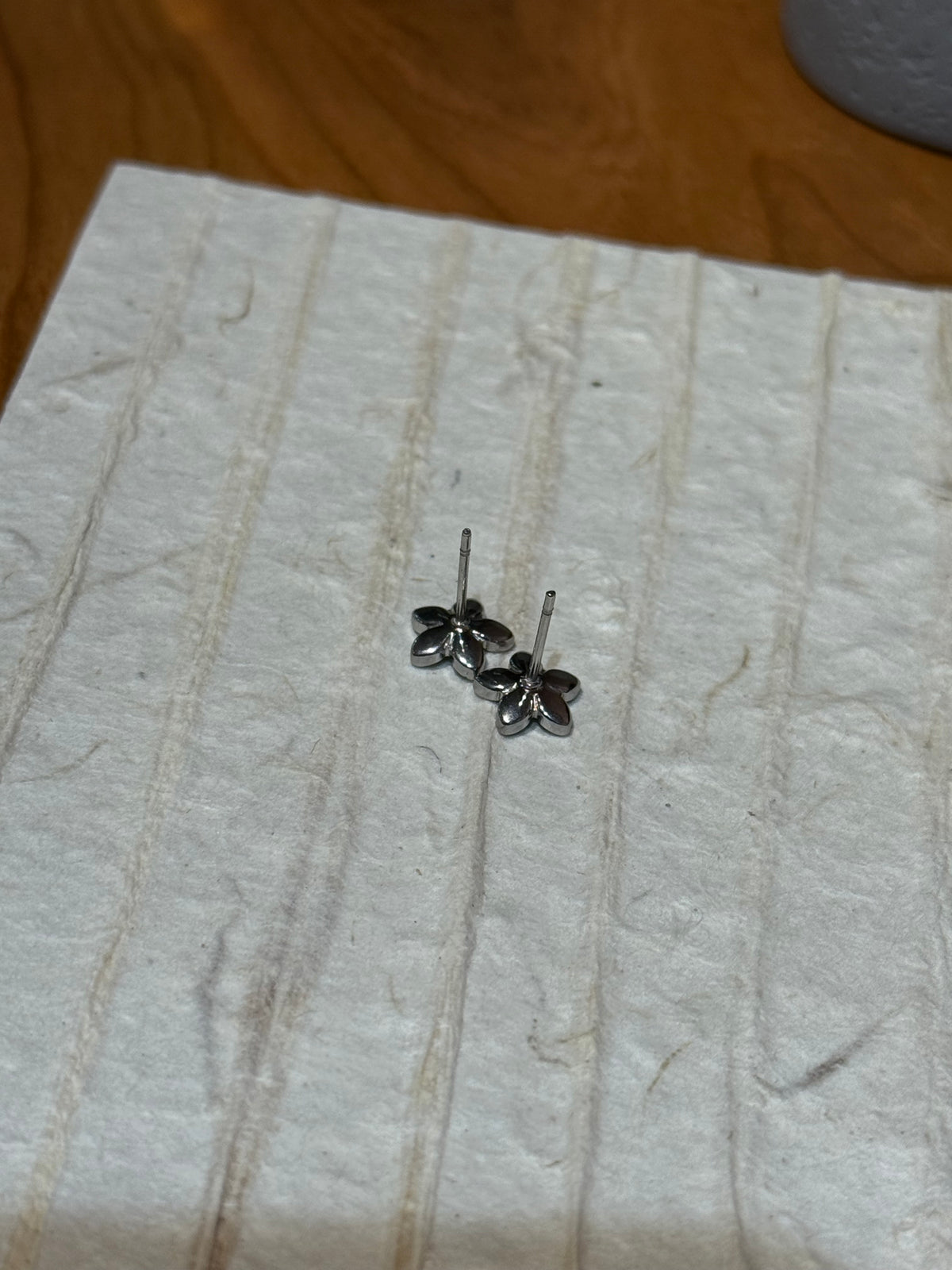 Floral stainless steel earrings