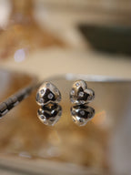 Heart stud earrings