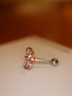 Opaline Blossom Stud Piercing Surgical Steel Earring (1pc)