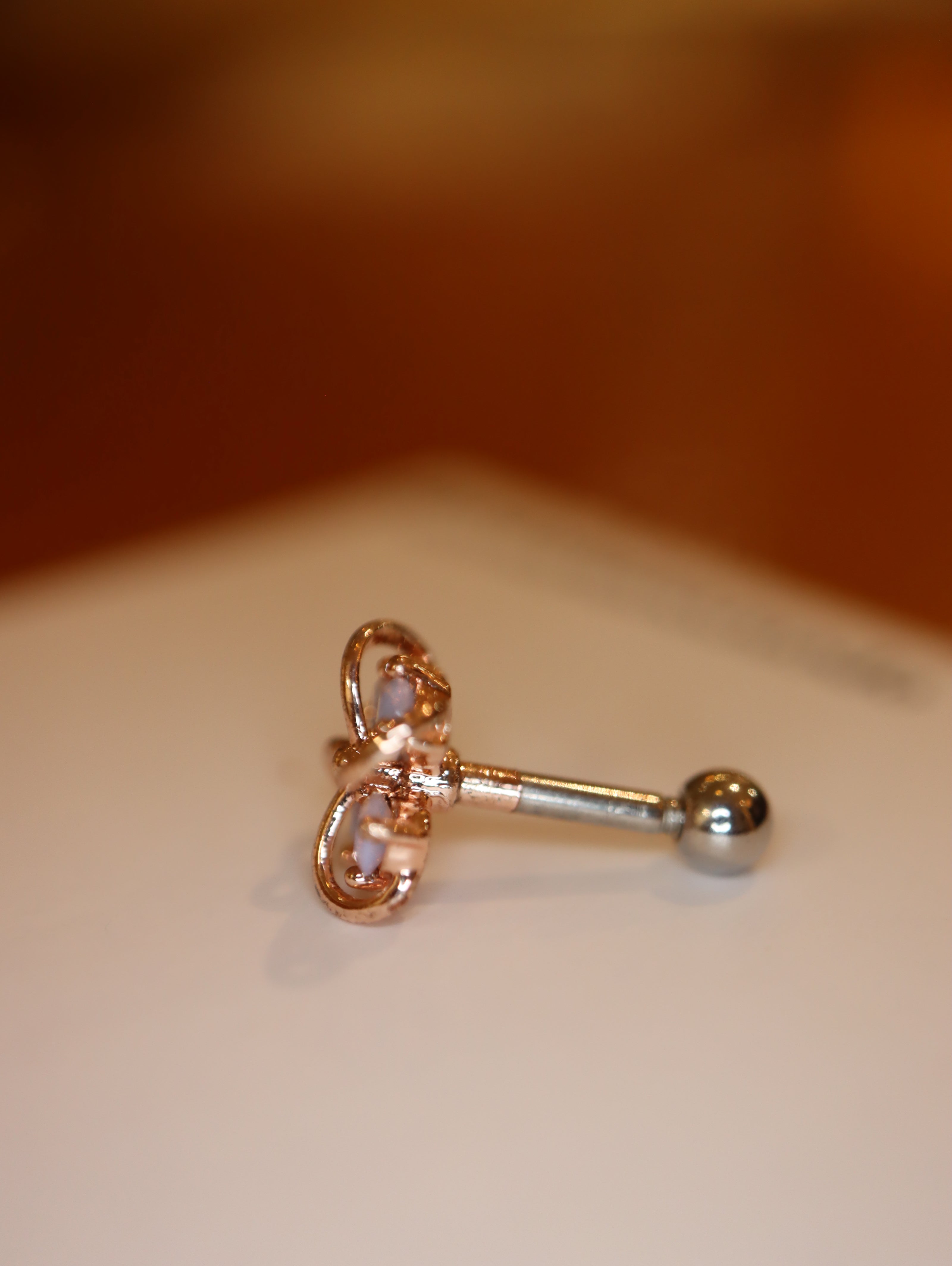 Opaline Blossom Stud Piercing Surgical Steel Earring (1pc)